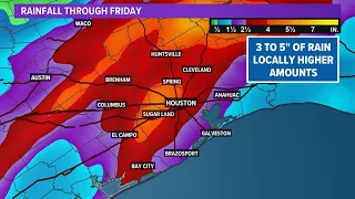 Houston, Texas weather: Heavy rain, possible street flooding Thursday and Friday