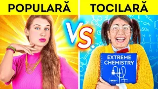 FATA POPULARĂ VS. TOCILARA, TIMP DE 24 DE ORE! Tipuri diferite de elevi, marca 123 GO! CHALLENGE