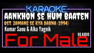 Karaoke Aakhon Se Hum Baaten For Male HQ Audio - Kumar Sanu & Alka Yagnik