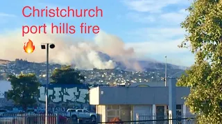 Christchurch port hills fire 2024  #christchurchfire2024 #porthillsfire