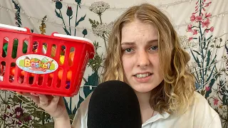 ASMR│super rude grocery store employee checks you out roleplay! 🥦🍅🌽