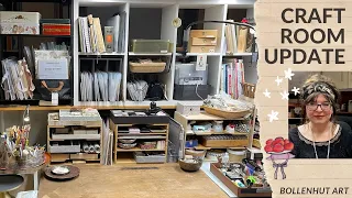 Ideen für Aufbewahrung / Organisation im Bastelzimmer - Craft Room Tour Update 2024 ❤️ Bollenhut Art