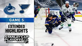 Vancouver Canucks vs St. Louis Blues R1, Gm5 Aug 19, 2020 HIGHLIGHTS HD