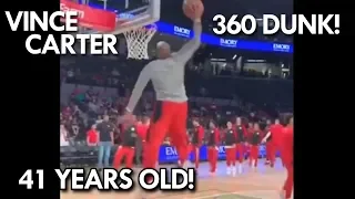 Vince Carter 360 DUNK at 41 Years OLD! Should he be in the Dunk Contest?!