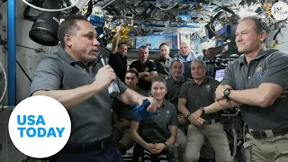 Russian cosmonaut hands over command of ISS, sends message of unity | USA TODAY