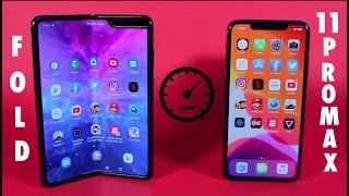 iPhone 11 Pro Max vs Samsung Galaxy Fold Speed Test!