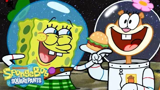 SpongeBob Flies to the Moon! 🌕 w/ Sandy | "Goons on the Moon" Full Scene | SpongeBob