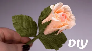 Голландская роза с гофробумаги / Цветы легко и просто / Crepe paper roses