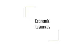 3 Types of Economic Resources