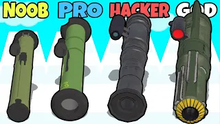 Rockets Stack All Levels Gameplay NOOB vs PRO vs HACKER vs GOD