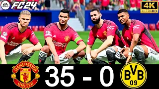 FIFA 24 - MAN UNITED 35 - 0 DORTMUND | MESSI, RONALDO, HAALANAD, MBAPPE, NEYMAR ALL STARS