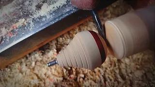 wood turning a speed spin top |DIY wooden spinning top|WooDGooD