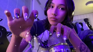 ASMR ☆ NAIL TRIGGERS, RAMBLES, MOUTH SOUND AND MORE (tingly!)