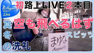 （iPad倒れそう編）【路上LIVE】「空も飛べるはず」スピッツ（Cover）