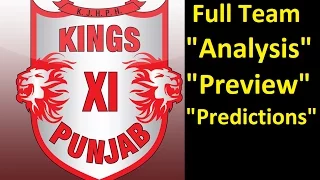 #IPL KingsXI Punjab Full Team Players Analysis, Preview, Prediction #IndianPremiereLeague 2k16