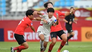 #AFCU16W - M11 DPR Korea 3 - 0 Korea Republic (Highlights)