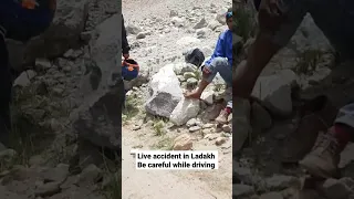 Bullet Live accident In Ladakh |  Ride carefully