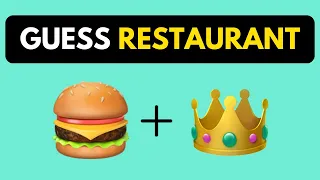 Guess The Fast Food Restaurant By Emoji Challenge | Fast Food Quiz | Guess The Emoji
