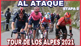 RESUMEN ETAPA 2 ➤ TOUR de los ALPES 2021 🇮🇹 Ciclismo de Ataque que Gusta