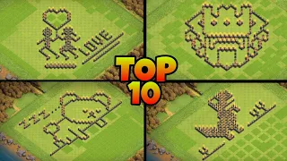 TH 9 TOP 10 FUN BASE + LINK - Clash Of Clans