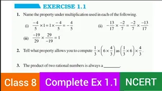 "NCERT Class 8 Maths | Q 1,2,3 | Ex 1.1 Linear Equations in One Variable"