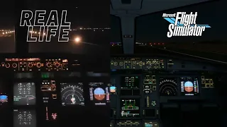 Microsoft Flight Simulator 2020 vs.  Real Life | Night Takeoff In Airbus A320