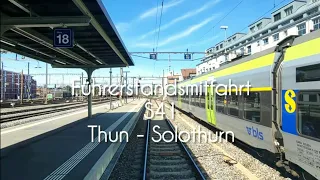 Cab ride on the S41 from Thun to Solothurn in a BLS RABe 535.
