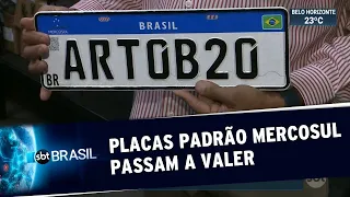 Placas padrão Mercosul passam a ser obrigatórias em carros novos | SBT Brasil (31/01/20)