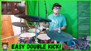 Drum Lesson - 16th note double bass - Intermediate Drum Lesson - Easy Double Kick Drum