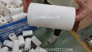 Non Stop High Speed Kitchen Towel Paper Rolls Converting Machine Production Line