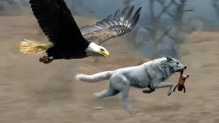 Wolf Want to Stole the Baby, But the Eagle Did Something Amazing！