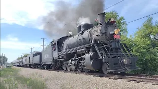 Frisco 1630 full speed mainline runby at the Illinois Railway Museum on Memorial Day 2022