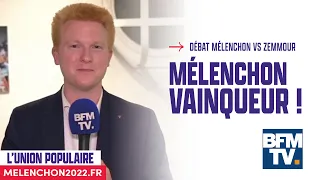 Débat Mélenchon / Zemmour : Mélenchon vainqueur ! | Adrien Quatennens