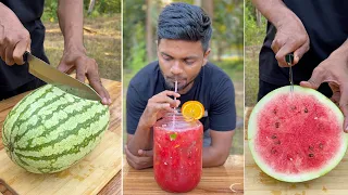 Giant Watermelon Mojito | Summer Drink | ASMR | G.I.A