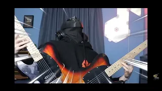 The Doo play Through the fire and flames by Dragon force on two guitars