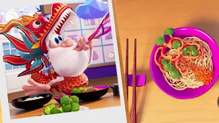 Booba ⭐ Chinese Noodles - Food Puzzle 🍜🍝 New Episodes 💚 Moolt Kids Toons Happy Bear