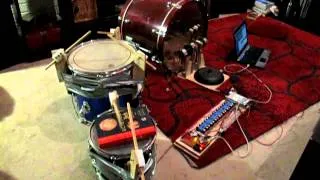Robot Drums play 'Flim' by Aphex Twin
