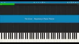 The Giver - Rosemary's Piano Theme Tutorial - Synthesia