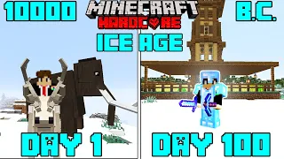 I Survived 100 Days in Ice Age in Minecraft Hardcore(hindi)