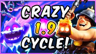 1.9 ELIXIR! CHEAPEST MINER CYCLE DECK in CLASH ROYALE!