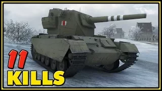 9.20.1 - FV4004 Conway - 11 Kills - 1 VS 5 - World of Tanks Gameplay