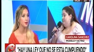 La modelo y actriz Carolina Sanchez denuncia que no hay talles de ropa para todos