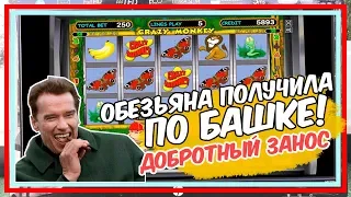 Добротный и мощный выигрыш на Вулкане! Крейзи манки получила по башке!