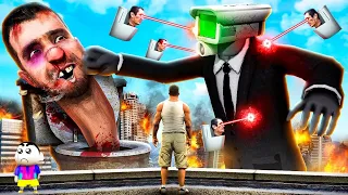 GTA 5 : SKIBIDI TOILET ARMY Attack CAMERA MAN, FRANKLIN & SHINCHAN😱| Gta 5 tamil | Gta 5 mods