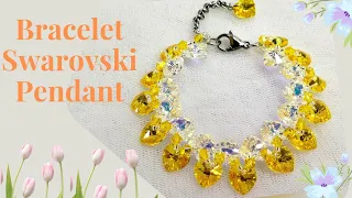 How to Make Bracelet Crystal Swarovski Pendant