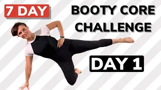 7 Day BOOTY CORE CHALLENGE/ Day 1/ No Equipment/ BOOTY WORKOUT