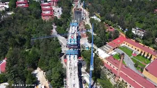 tren interurbano México Toluca avances de obra puente atirantado Vasco de Quiroga