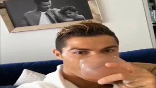 Cristiano Ronaldo drinking meme