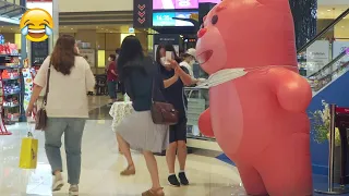 Scariest and Funniest Moments:Giant Bear Prank | Korea Outlet Prank