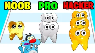 NOOB vs PRO vs HACKER | In Teeth Stack 3D | With Oggy And Jack | Rock Indian Gamer |